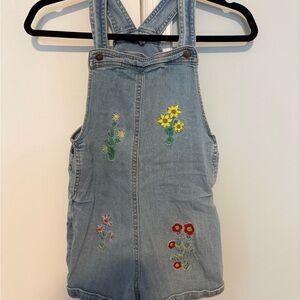 Stella McCartney Kids shorts overalls  with Floral Embroidery